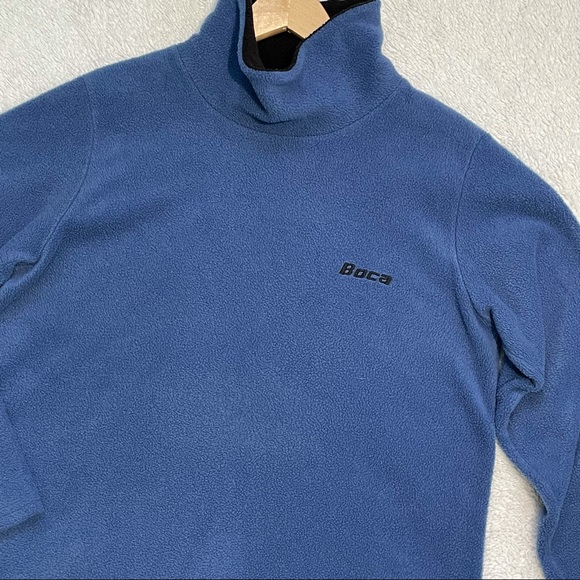 Boca Authentic Fleece Mockneck Long Sleeve Sweater Size M - Picture 2 of 7